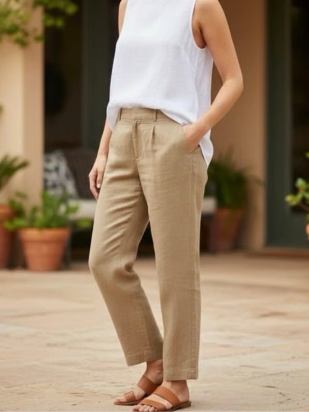 Lauren Ralph Lauren 💯 Linen Sanderson Pants